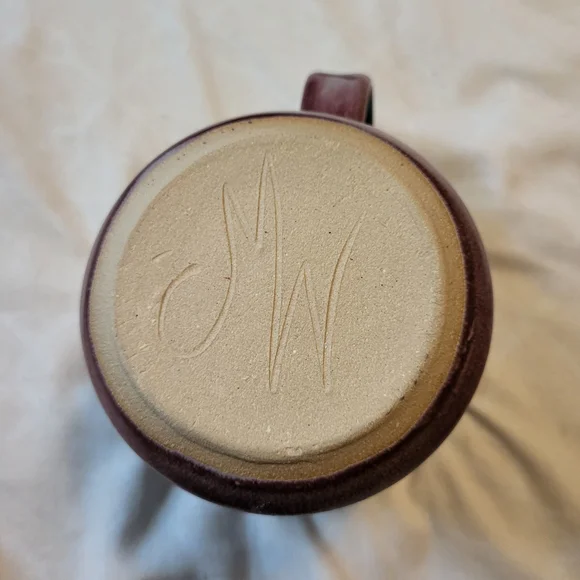 Handmade Raspberry Ripple Art Pottery Mug - Picture 2 of 2